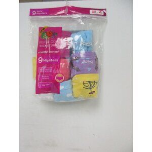 Girl's Fruit Of The Loom Signature 8 Pair Boy Short Panties Multi Color Size 4